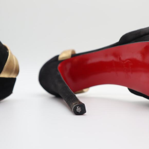 Christian Louboutin Glennalta Suede T-Strap Platform Pump Size 39 - Picture 10 of 10